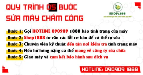 Quy trình 5 bước sửa máy chấm công