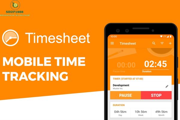 cach cham cong tren dien thoai iphone android timesheet time tracker