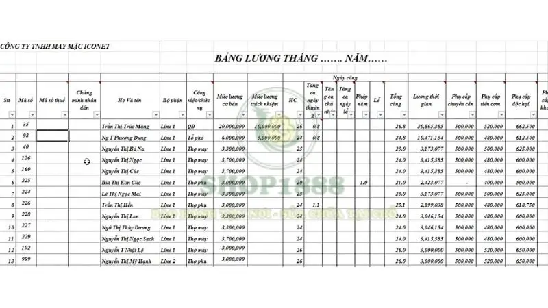 Cách tính lương theo sản phẩm cho nhân viên tập thể