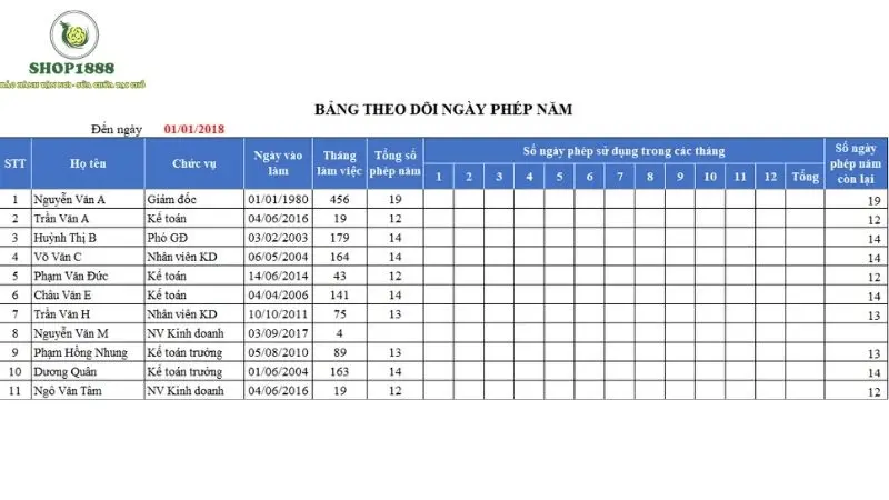 File quản lý phép năm