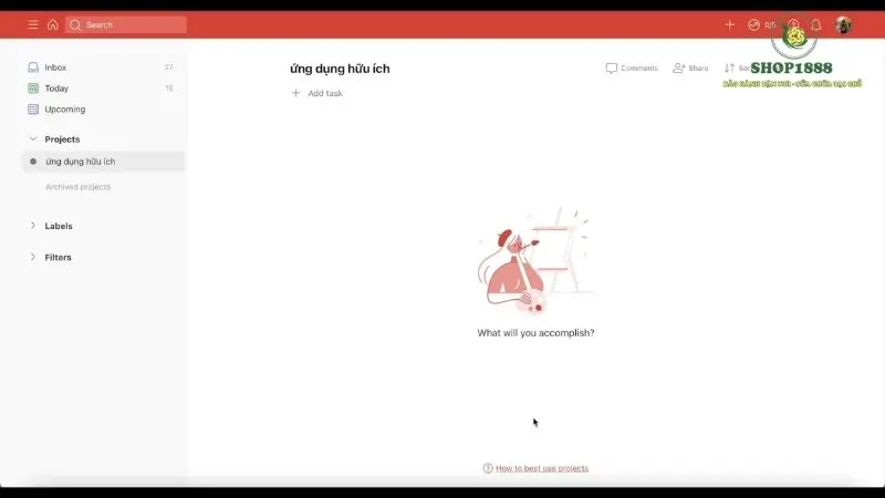 Ứng dụng Todoist quản lý thời gian