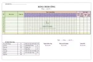 Cách ghi bảng chấm công